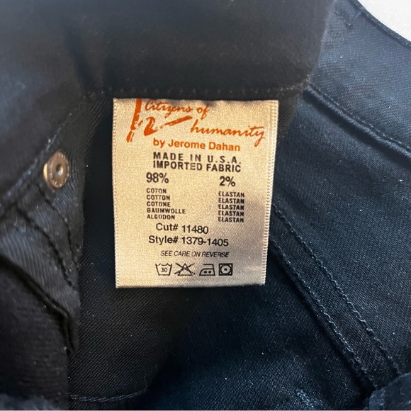 BNWOT CITIZENS OF HUMANITY EMMANUELLE LOW RISE BLACK BOOTCUT JEANS - Picture 6 of 12